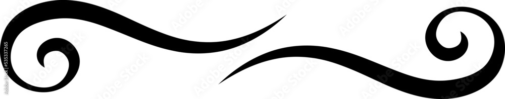 Calligraphy Swirl Decorative Design Element Calligraphy Swirl Decorative Design Element