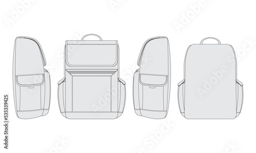 backpack vector