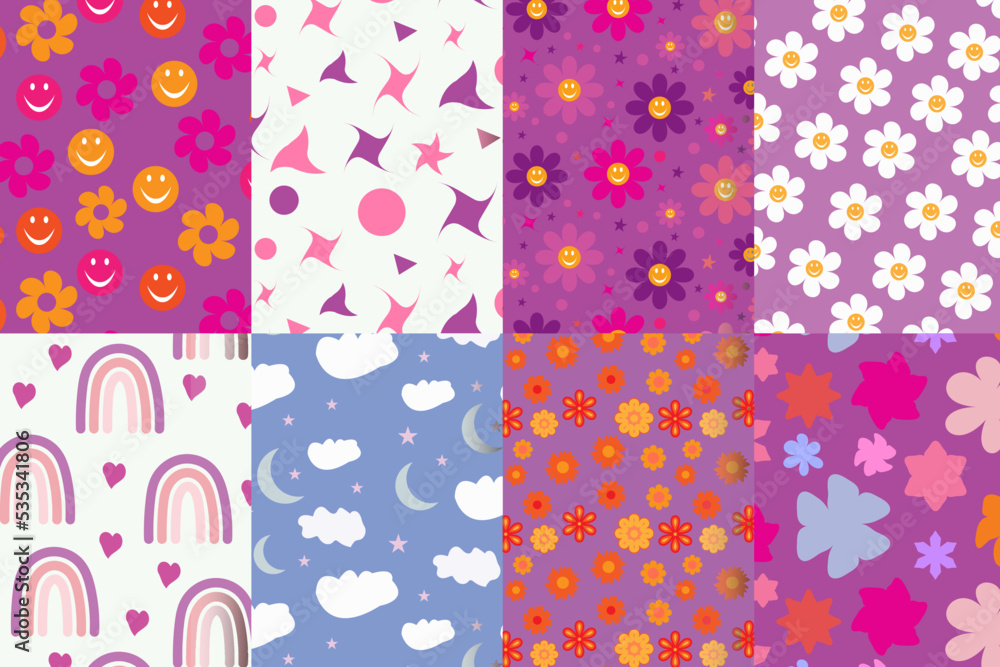 set of seamless patterns set of seamless patterns