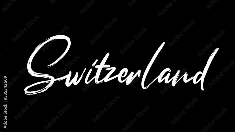 Switzerland text sketch writing video animation 4K Switzerland text sketch writing video animation 4K