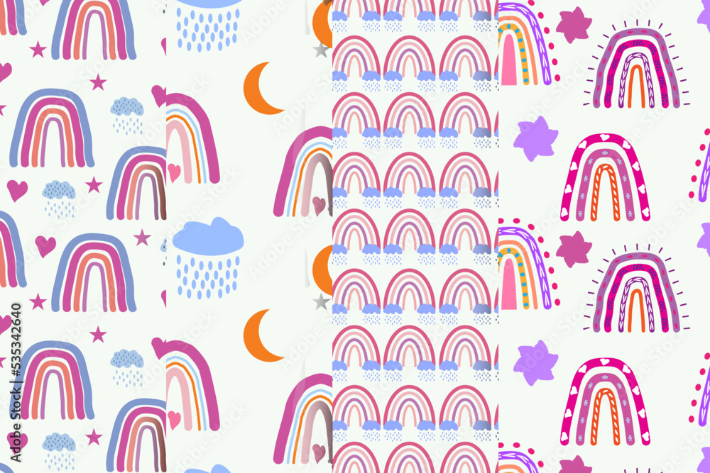 seamless pattern with houses and clouds seamless pattern with houses and clouds