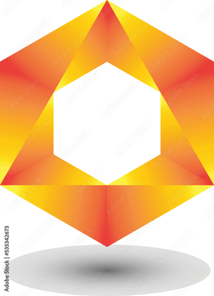 Vector abstract hexagon swirl logo design elements Vector abstract hexagon swirl logo design elements