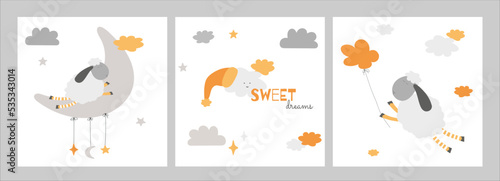 Sweet dreams sheep vector