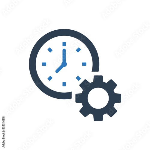 Clock Management Icon - Time Settings Icon