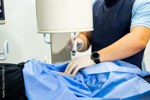 Work with the patients of spine reabilitation center