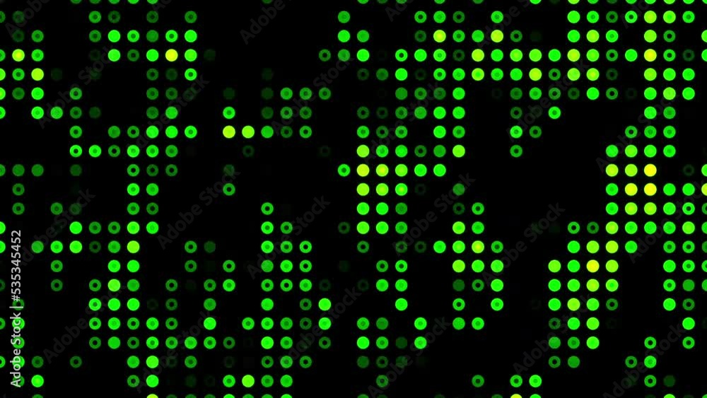 Background with moving flickering dots in computer program. Motion ...