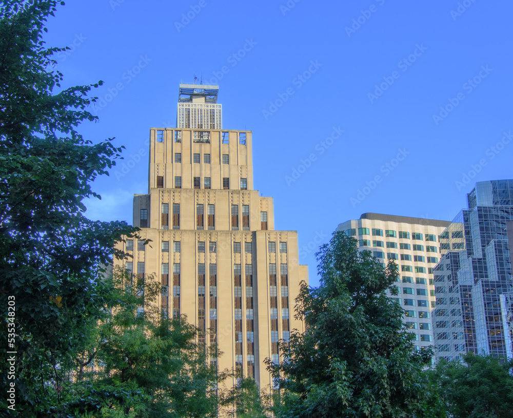 View of a corner of the city of Boston, Massachussetts, USA and its architecture