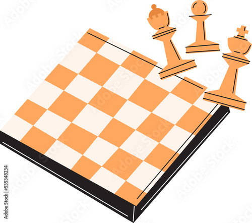 playing chess hobby and free time activity clipart