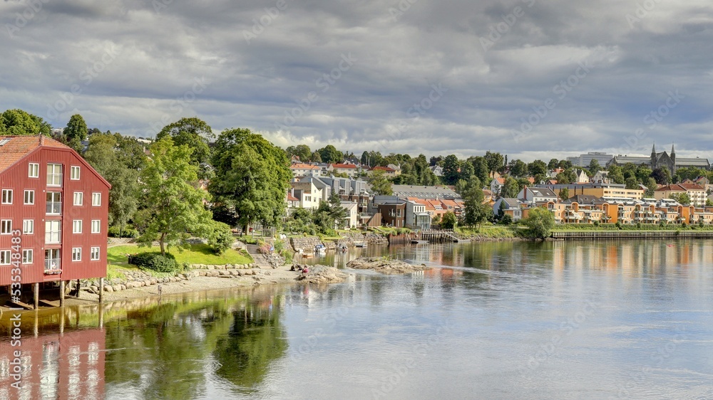 centre ville de Trondheim en Norvège, Gamle Bybro Bryggene i Trondheim centre ville de Trondheim en Norvège, Gamle Bybro Bryggene i Trondheim