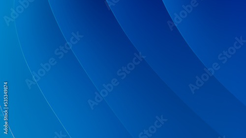 Blue wavy abstraction shape background. 3D rendered illustration of trendy modern image in Windows 11 style