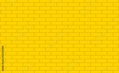 Realistic yellow brick wall texture. Abstract bright pattern. Background template for advertisement