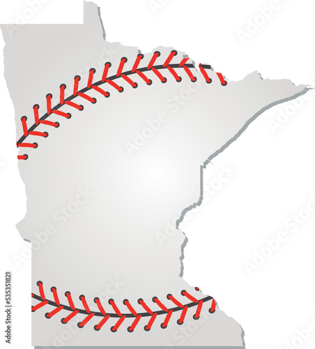 Minnesota State Baseball Vector Design