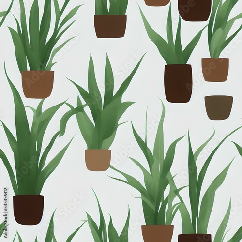 Plant tile  pattern  seamless  green