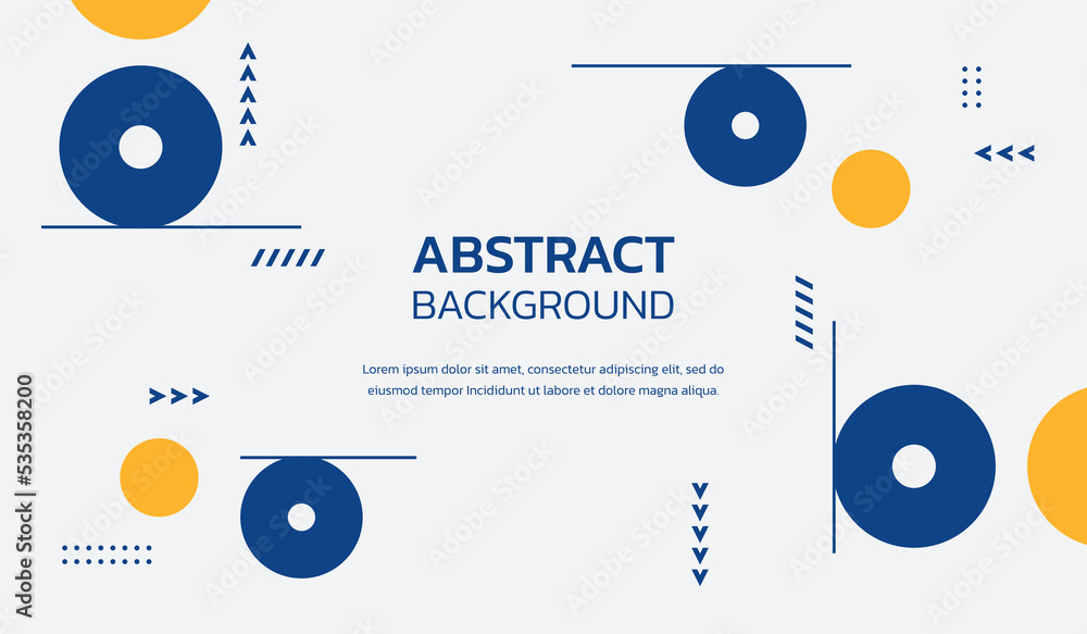 Blue and yellow abstract geometric background vector illustration Stock ...