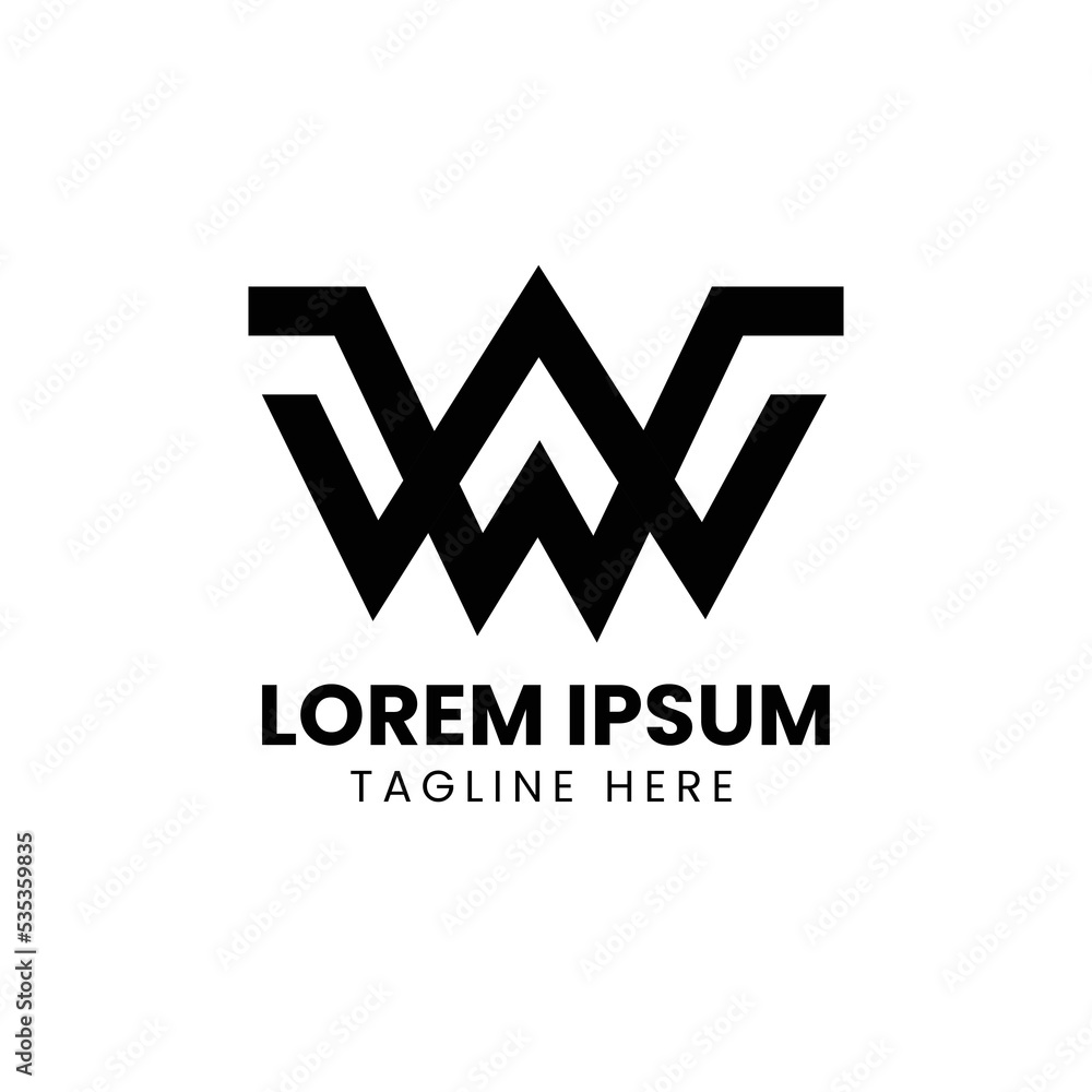 letter W W creative template logo letter W W creative template logo