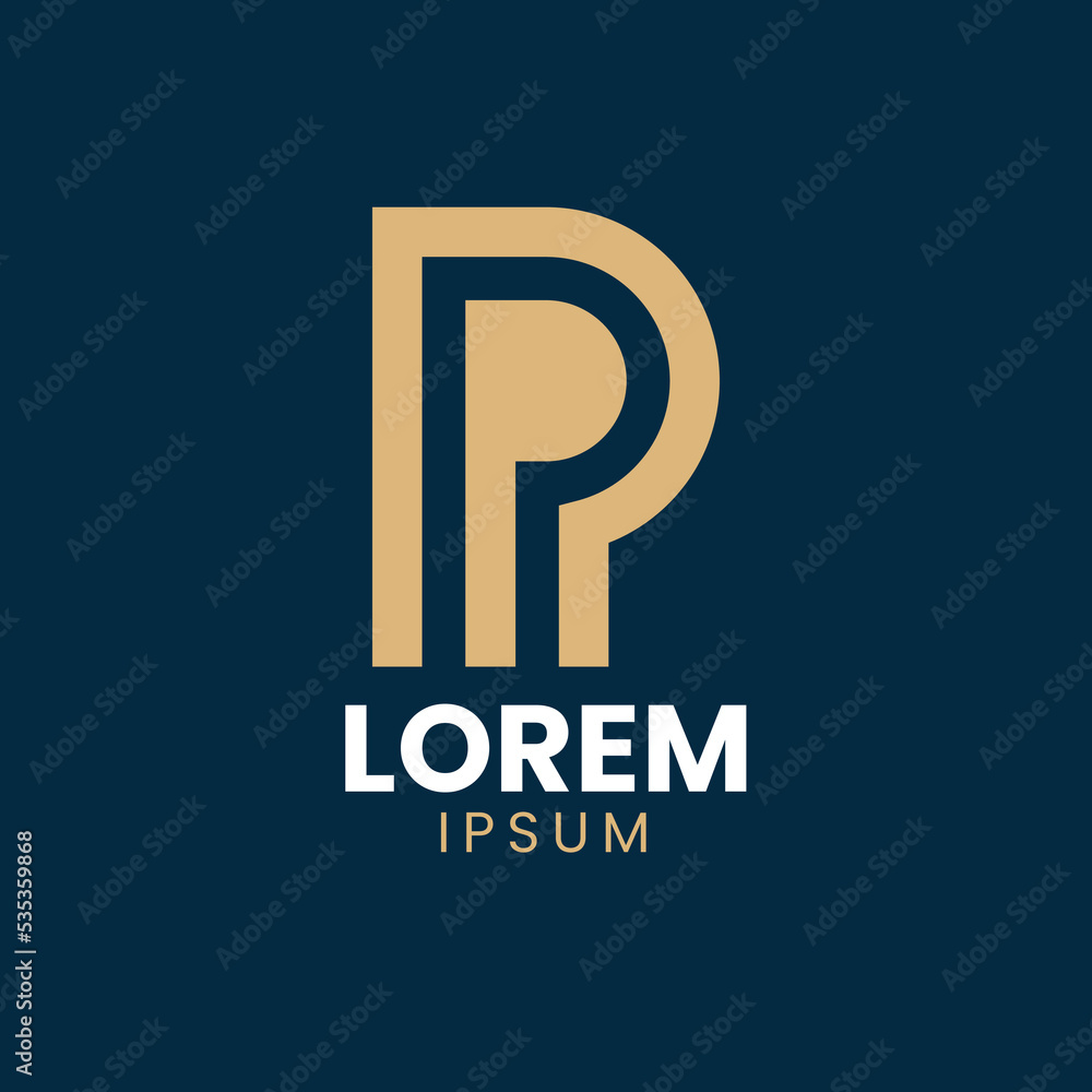 letter P creative template logo letter P creative template logo