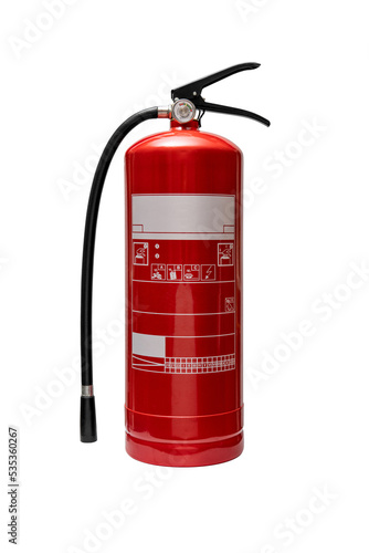 Red fire extinguisher. Isolate on a white back.
