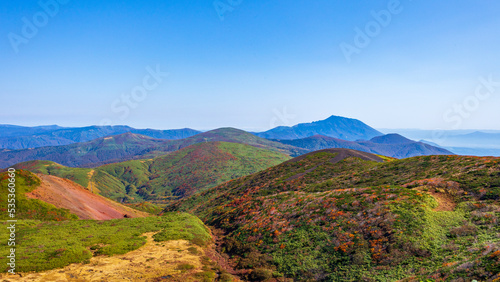 秋田駒ヶ岳 岩手山方面 秋 紅葉