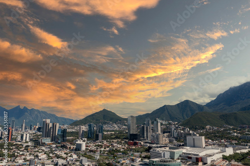 Panorámica aérea de Monterrey, México