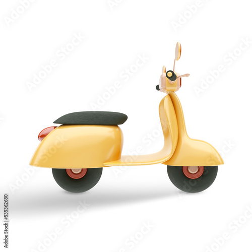 3d render of a scooter