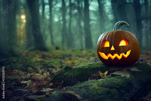 Halloween pumpkin at florest 