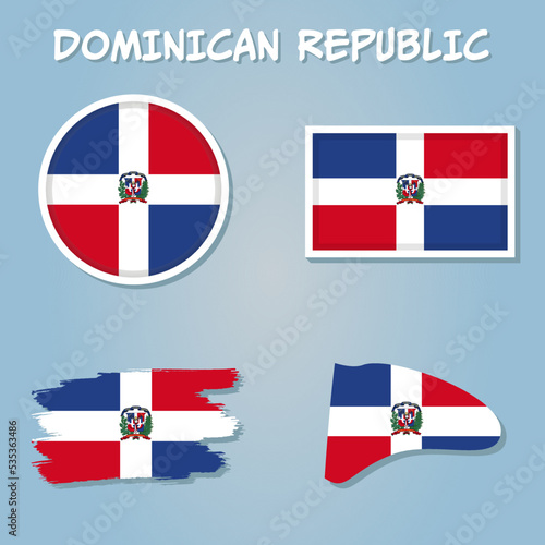 Dominican Republic map on a world map with flag and map pointer. Free Download Dominican Republic map on a world map with flag and map pointer. - GFXLoad