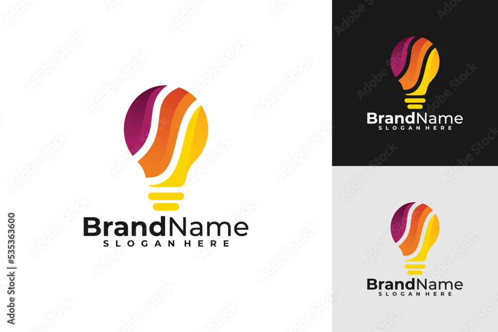 bulb idea logo vector design template bulb idea logo vector design template