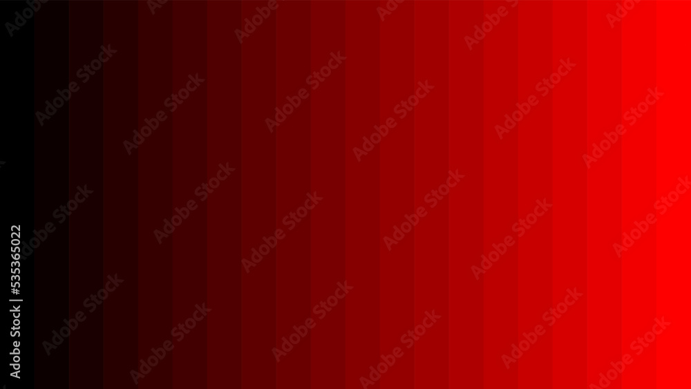 Vector Illustration of color gradient from Black to red vector. Black to red color palette background design. Black to red color palette vector illustration. Vertical Stripes Background.