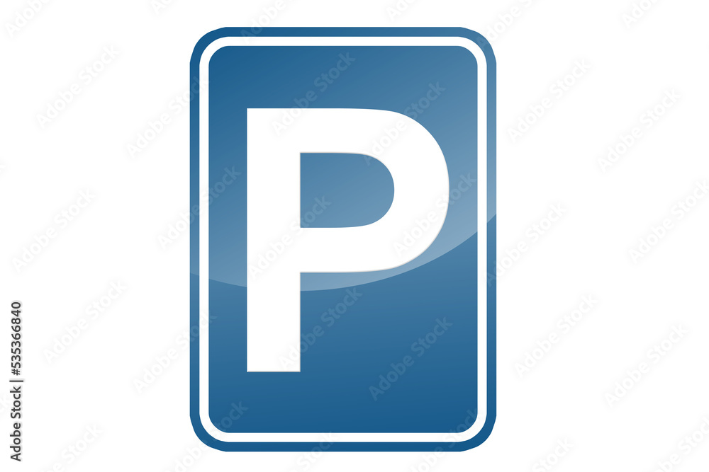 Car parking sign and symbol, blue icon Car parking sign and symbol, blue icon
