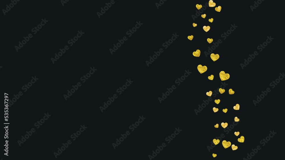 Valentine Sale Pattern. Handdrawn Concept For Present. Random Frame. Gold Retro Illustration. Wedding Sparkle For Mother. Yellow Holiday Design. Golden Valentine Sale Pattern.