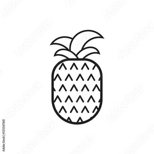 Pineapple icon. ananas icon. Clipart image. Vector illustration. Stock image.