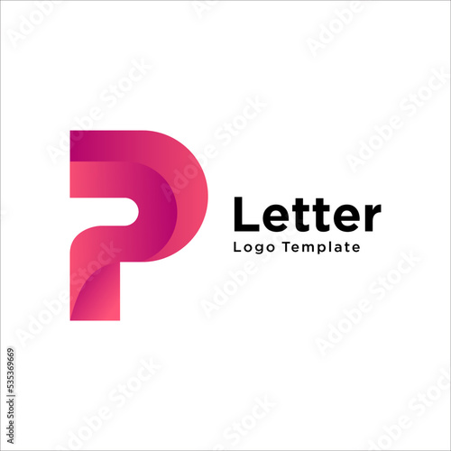 P Letter Logo Design Icon Template