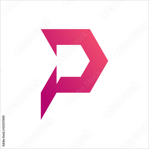 P Letter Logo Design Icon Template