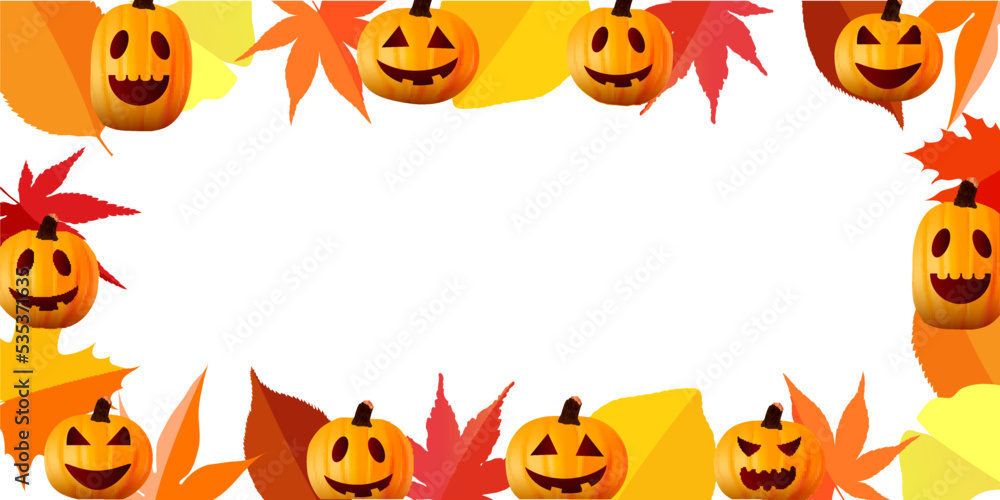 ハロウィン かぼちゃ 紅葉 背景 ハロウィン かぼちゃ 紅葉 背景