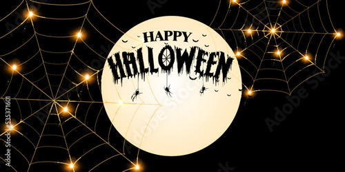 ハロウィン　かぼちゃ　満月　背景