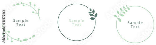 シンプルでナチュラルな植物のフレーム