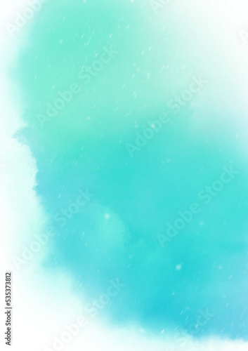 abstract teal emerald green watercolor background with space
