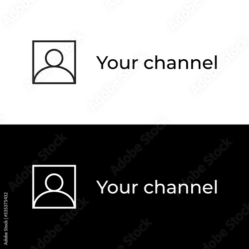 Your channel icon vector. Streaming video app menu