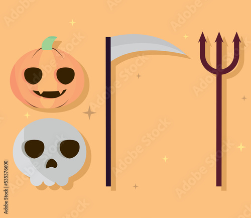 icons set of halloween