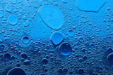 Abstract macro shot of oil drops on water,Water bubbles abstract