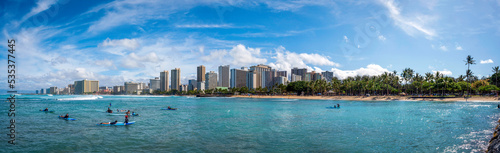 Surfers at Waikiki Beach, Honolulu, Hawaii © Nic's Pixels