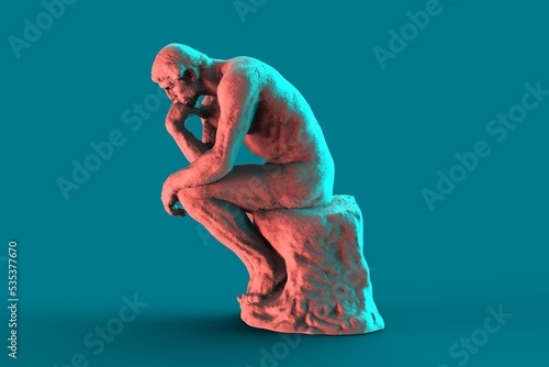 Carta da parati Thinker man 3D illustration