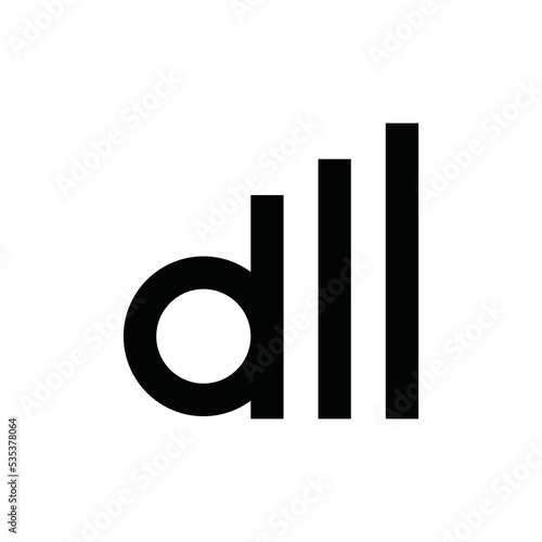 Letter D design abstract in finance concept