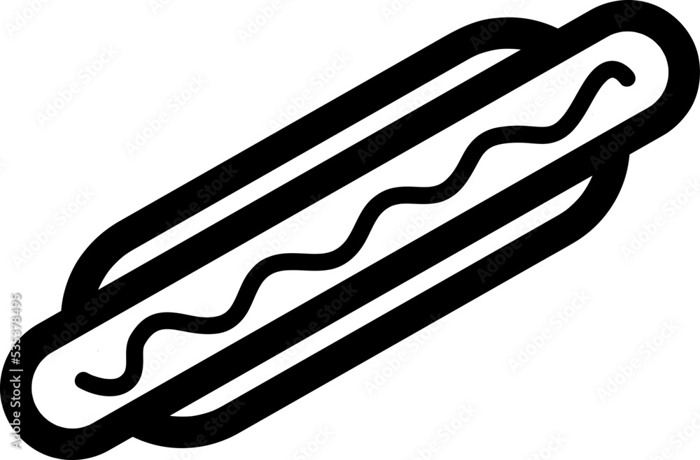 Hot dog line icon. Single high quality symbol of fast food for web design or mobile app..eps Hot dog line icon. Single high quality symbol of fast food for web design or mobile app..eps