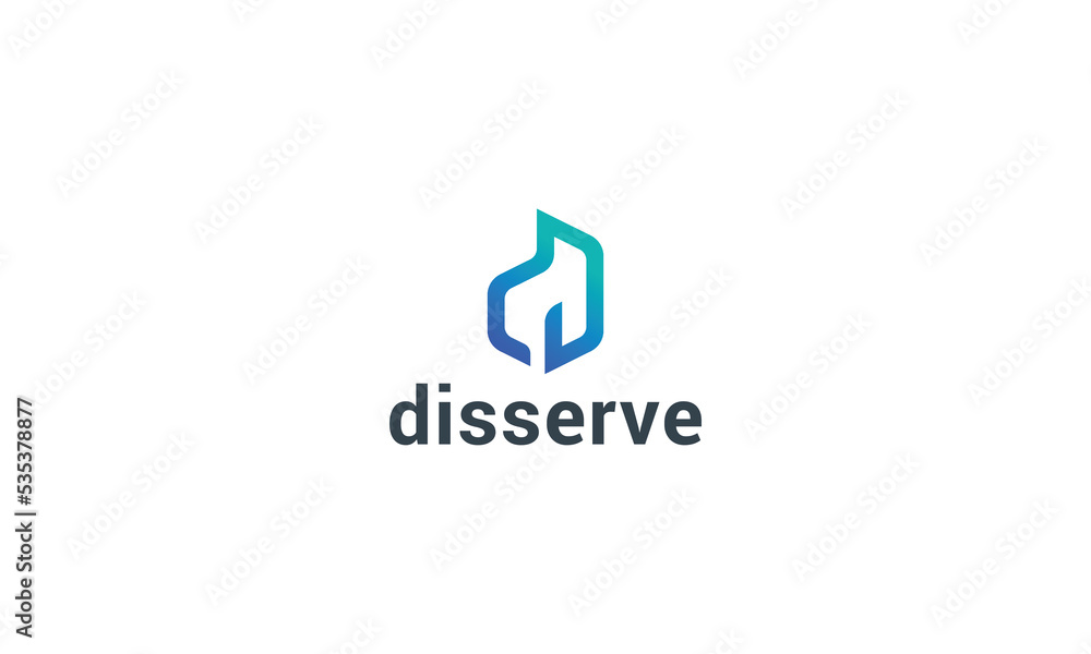 Letter d creative blue colour simple logo design Letter d creative blue colour simple logo design