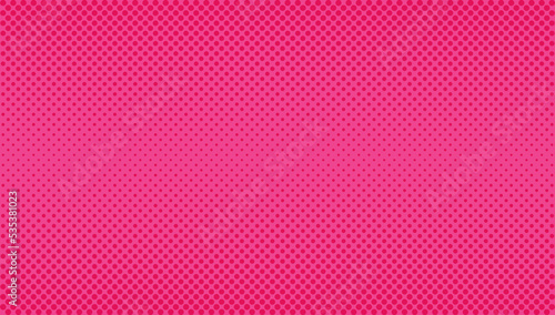 Pink pop art background with halftone dots.