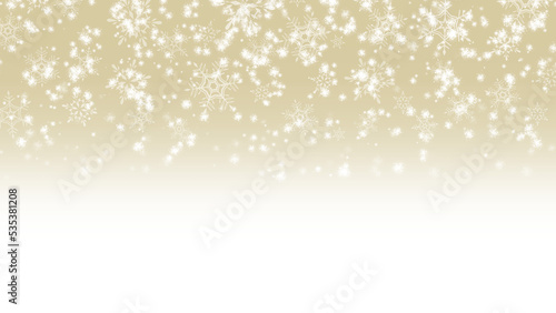 雪が降るフレーム(ゴールド)