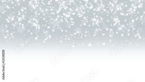 雪が降るフレーム(シルバー)