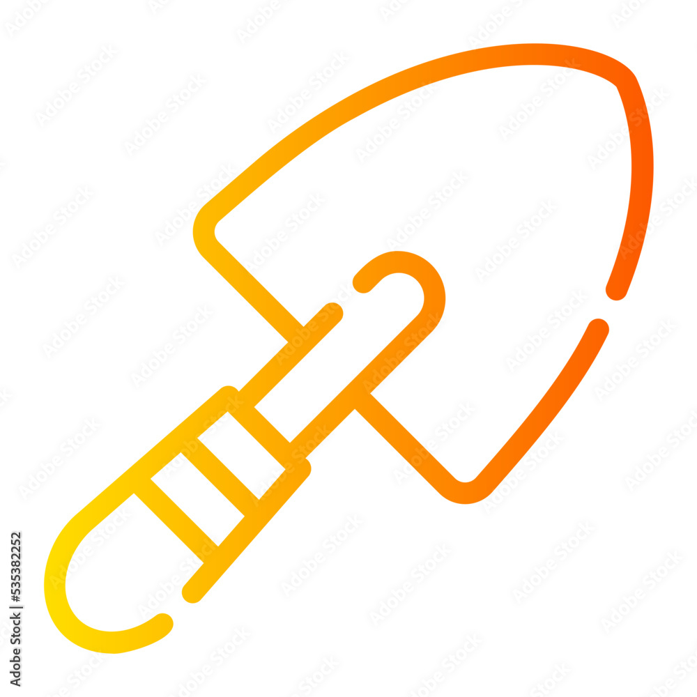 shovel gradient icon shovel gradient icon