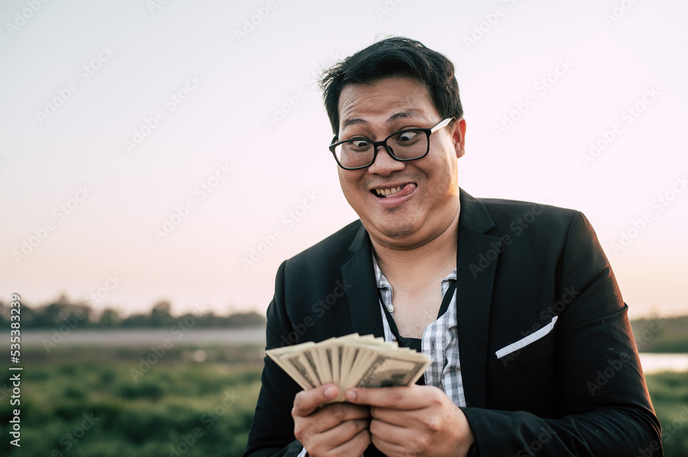 Young funny businessman man in crazy and funny manner posture Young funny businessman man in crazy and funny manner posture